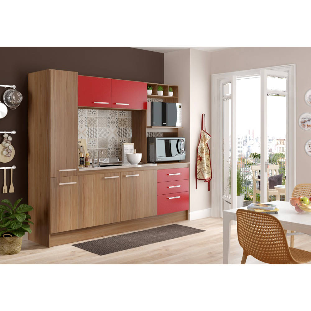 Cozinha Decibal Hannover CH763 ÉbanoBordo Lebes # Cozinha Compacta Hannover Decibal Cozinha Decibal Hannover CH763 ÉbanoBordo Lebes # Cozinha Compacta Hannover Decibal